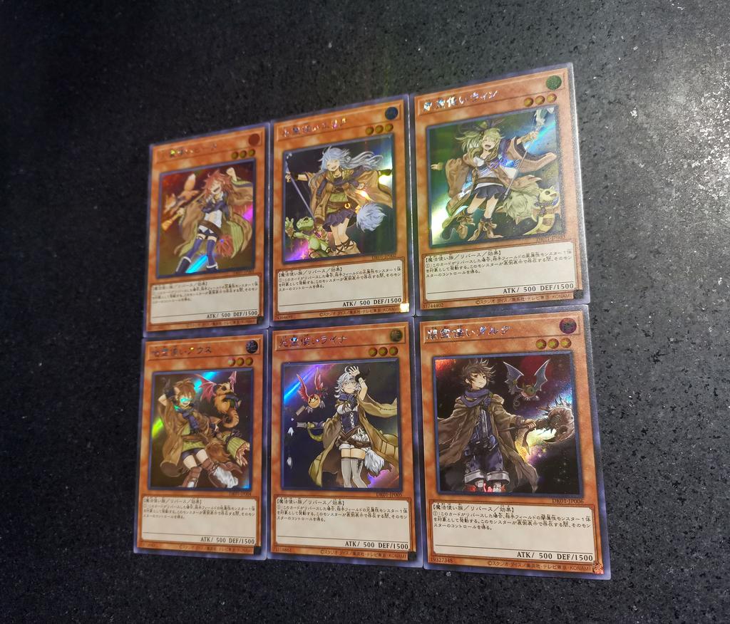 6pcs diy Yu-Gi-Oh! Hiita the Fire Charmer Wynn the Wind Charmer Self Control Collect Signature Trading Flash Card Anime Cartoon