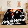 Rock Band Tokio Hotel Bill Kaulitz Coperta di Flanella Morbida Calda Coperta da Divano per Camera da Letto Soggiorno Letto Viaggio Campeggio Picnic