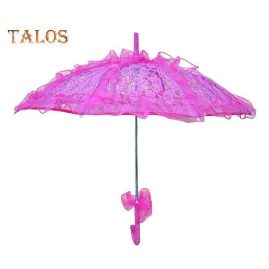 Umbrelă de broderie din dantelă de epocă, mâner lung, umbrelă decorativă ușoară, petrecere de nuntă, dans de mireasă, performanță, umbrelă de soare, recuzită pentru fotografie