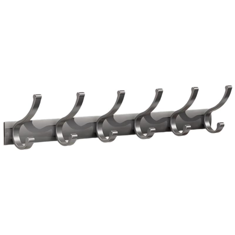 Drill-Free Aluminum Over-the-Door Coat Rack
