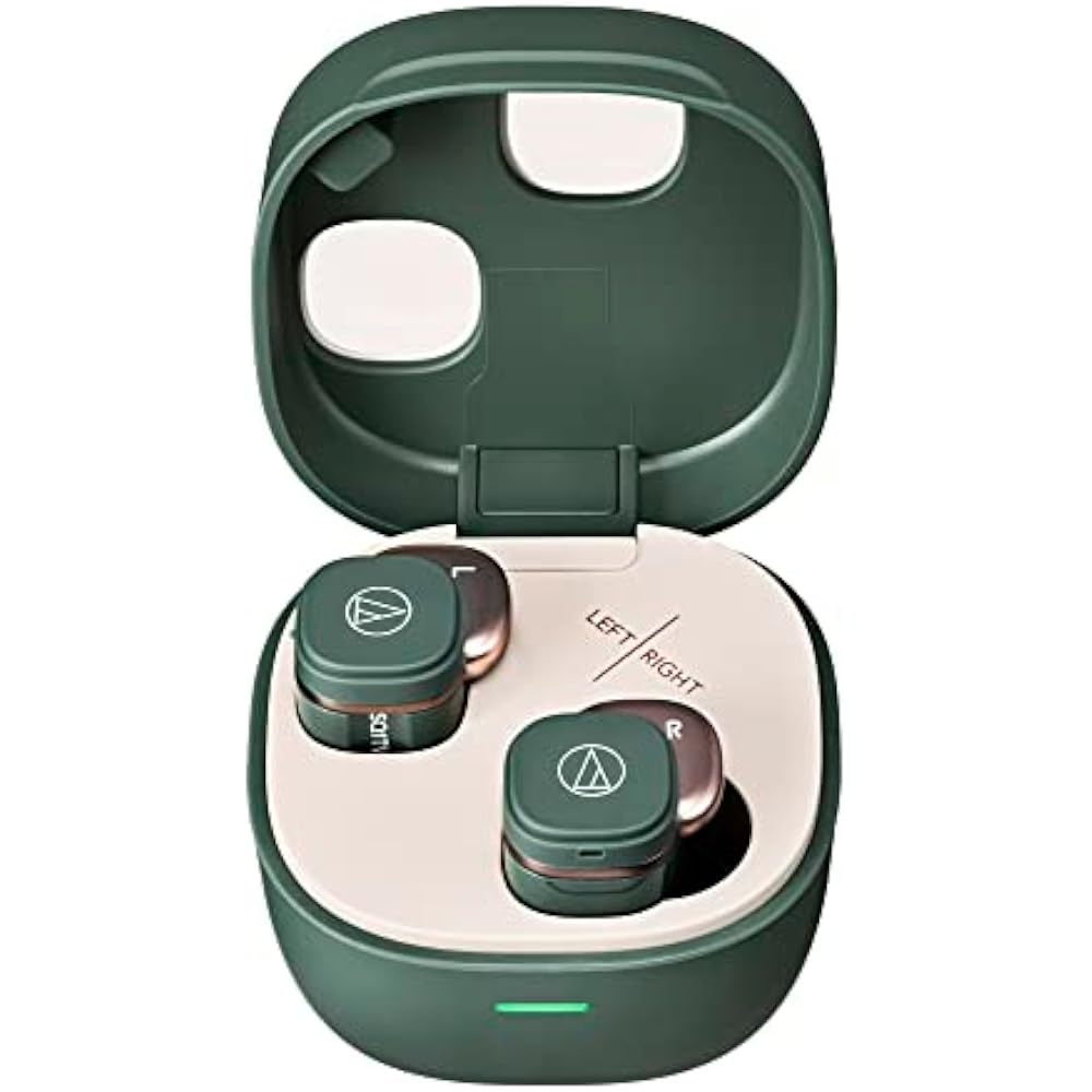 Audio-Technica ATH-SQ1TW2 GR Wireless Earbuds: Bluetooth, Compact, Lightweight / Up To 20 Hours O...