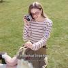 Women's Color-block Striped Knit Sweater
