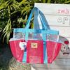 Nylon PVC Transparent Shoulder Bag Large Capacity Jelly Bag Cartoon Mesh Handbag  Shower