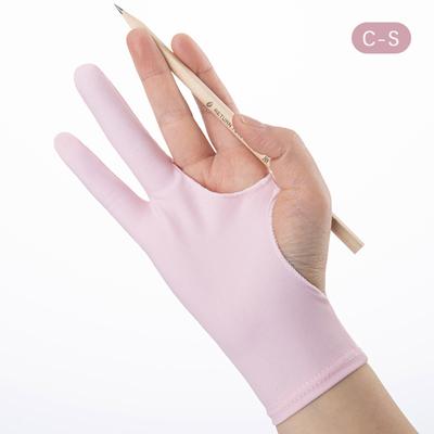 1Pc Black 2 Fingers Anti-Fouling Gloves Anti Touch Hand Drawing Writing Glove