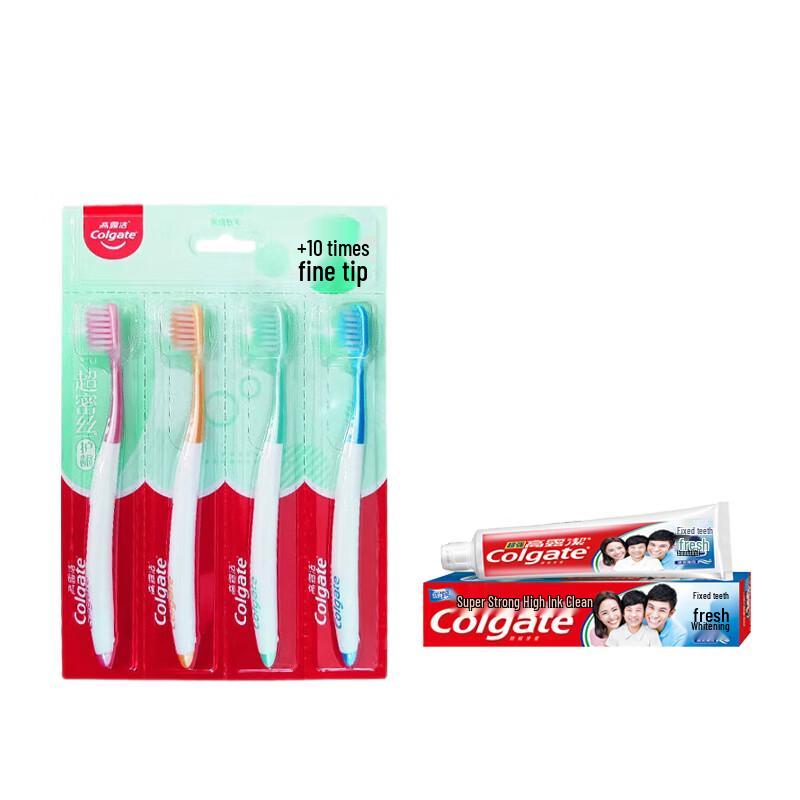 Colgate Ultra-Dense Soft Toothbrush & High Calcium Toothpaste Set