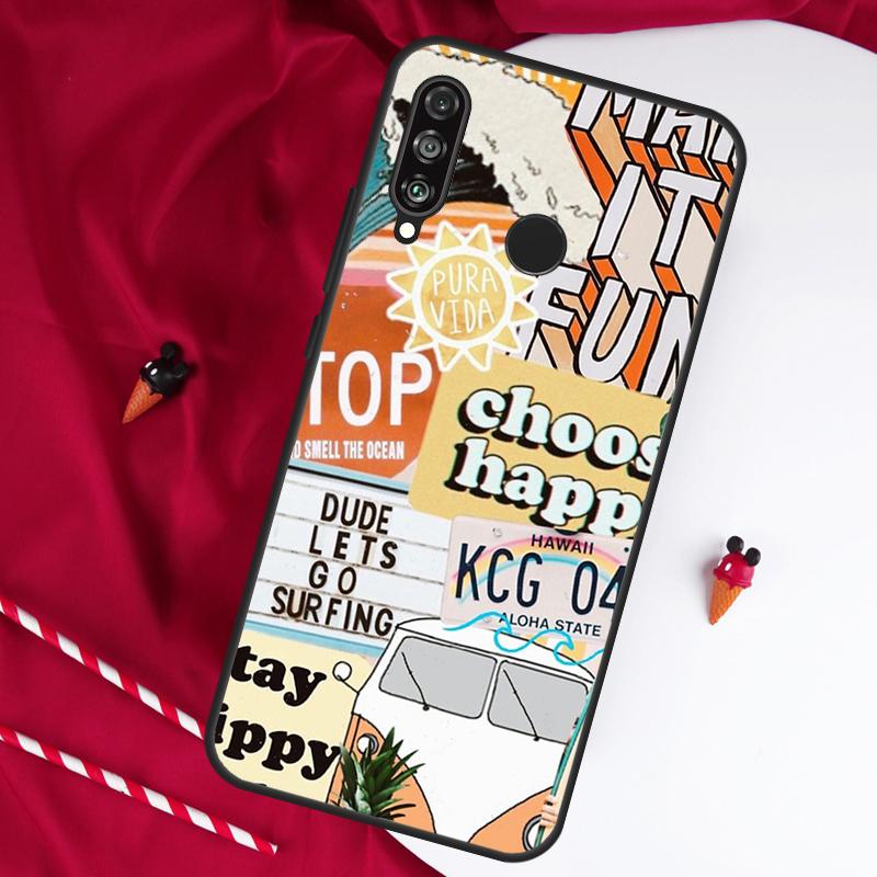 Summer Aesthetic Collage For Huawei Nova 5T 9 10 SE 7i 8i 11i 12i Y73 Y90 Y70 Y72 Y61 Y91 Y60 P20 P40 P30 Lite Case