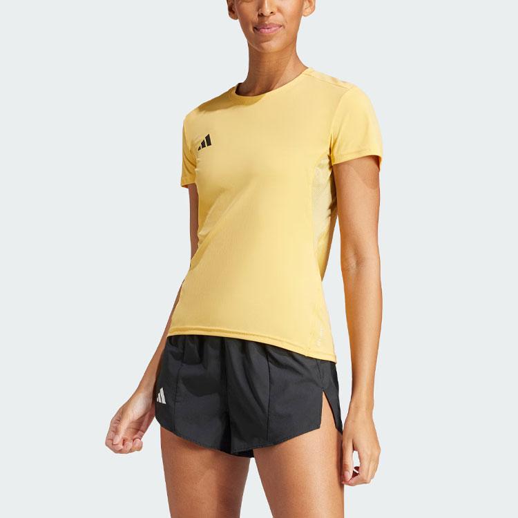 adidas Adizero Essentials T-Shirt Women Tops Yellow IR7125
