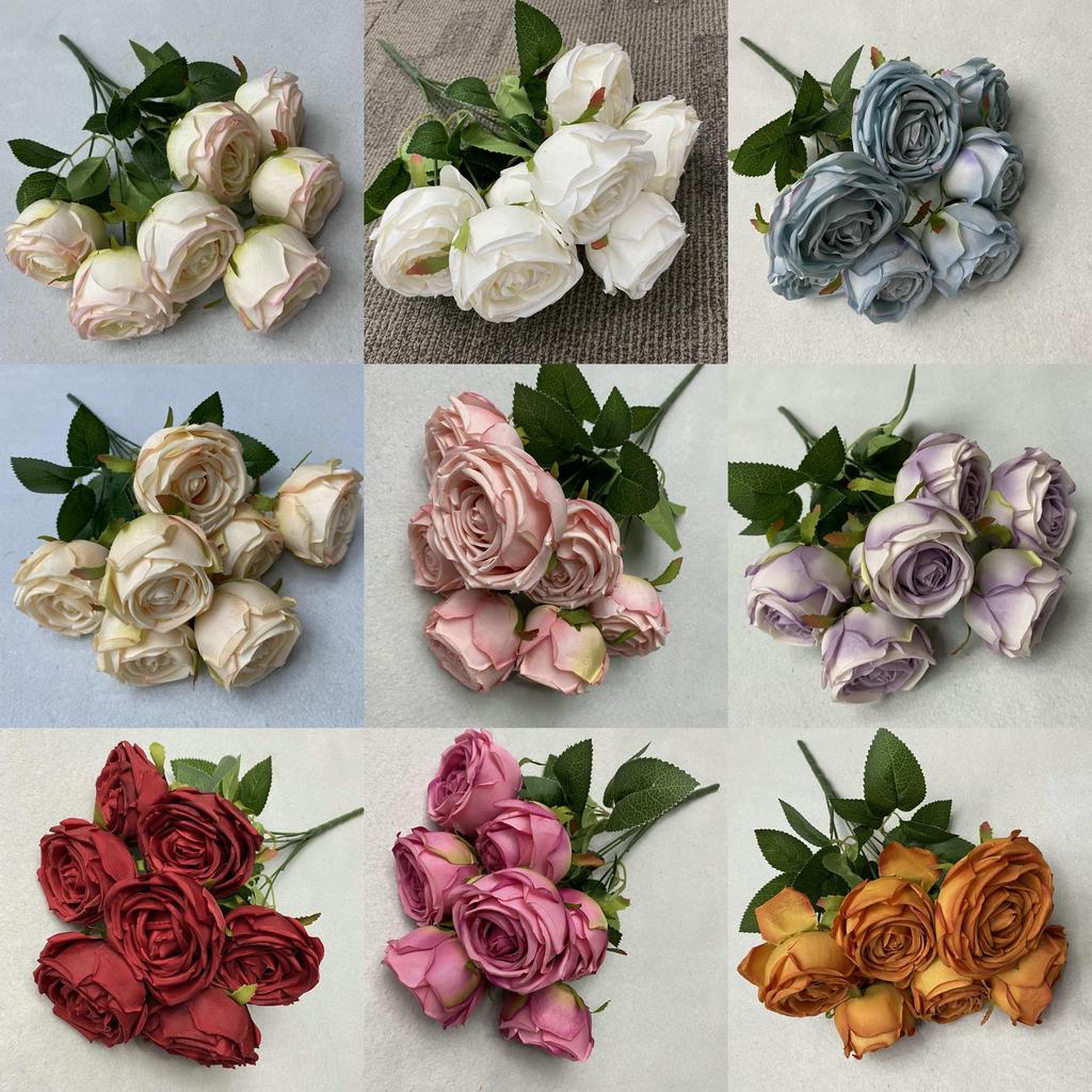 Artificial Rose Bouquet With Soft Fabric For Home Decor And Hotel Gift Displays