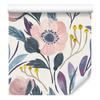 Pastel Retro Flowers Wallpaper for Living Room and Bedroom 50x1000