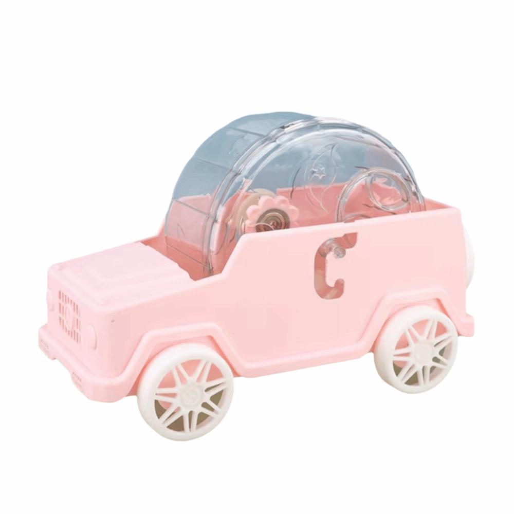 

Pet-Powered Running Wheel Car Stable Hamster Wheel Toy Hamster Running Wheel Pet Supplies S розовый