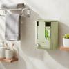 Space Saving Wall Mounted Tissue Box Plastic Garbage Bag Storage Rack Napkin Paper Case  Office