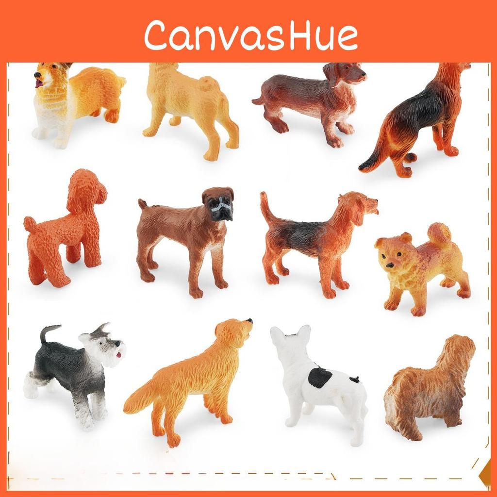 Teddy Plush Dog Miniature Model Pvc Collectible For Pet Enthusiasts