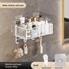Modern Minimalist Bathroom Wall Shelf With Carbon Steel Material For Storage And Organization