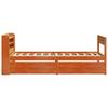 Solid Wood Bed without Mattress Wax Brown 100x200 cm Pine Wood