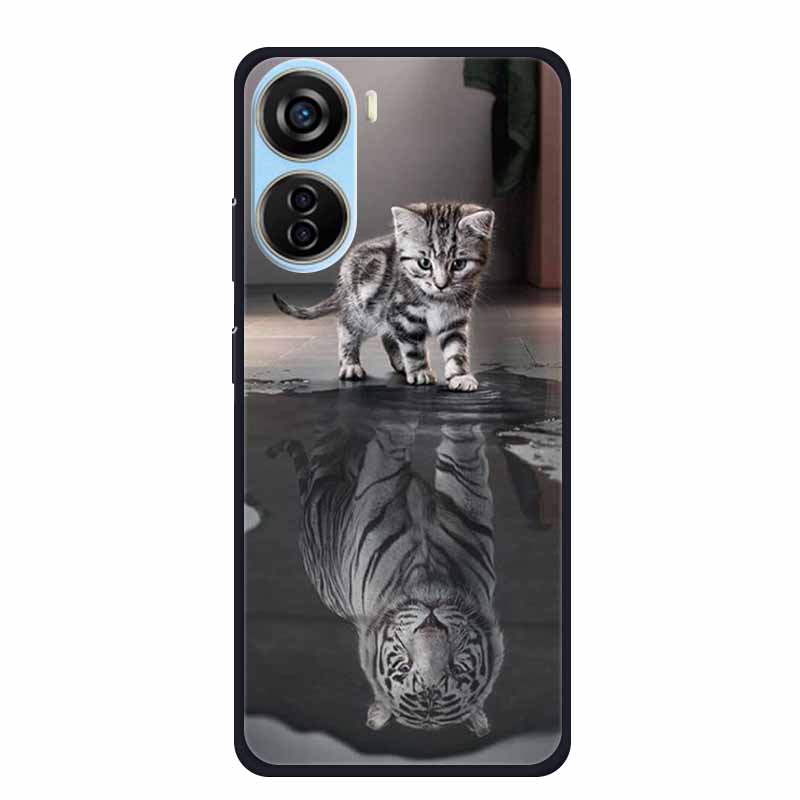 For ZTE Axon 40 LITE Case Popular Picture Black Silicone Soft Back Cover Case For ZTE Axon 40 Lite Case 40Lite Phone Cover Coque