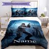 3pcs Custom Name Resident Evil Bedding Set Duvet Cover Closure Includes 1 Duvet Cover & 2 Pillowcases, Soft and Comfortable for All Seasons.