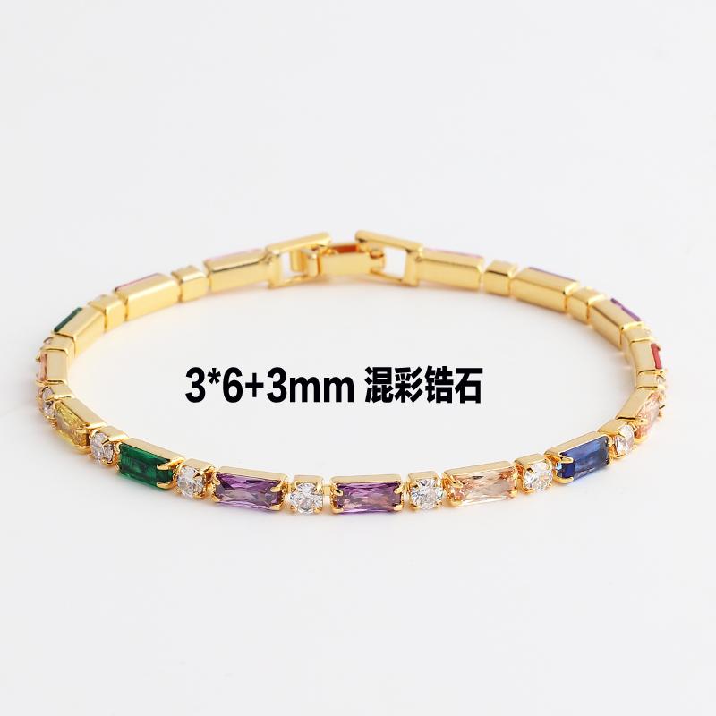 Iced Out Zircon Tennis Bracelet For Women Luxury Shiny Crystal Bracelets Hand Chain Hippie Trendy Accessories Jewelry Gifts