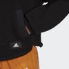 Adidas Track Top Fleece Collar Sports Jacket Women Outerwear Black GU9671