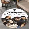 1PC Tokio Band Portrait With Caps Round Rug, Non-slip Chair Mat, Home Decor, Circle Carpet Perfect for Office, Bedroom, Living Room,Christmas Gift