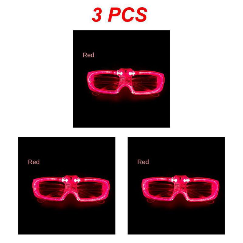 Glow In the Dark LED Eyeglasses Neon Colors Blinds Lampshade Glasses Christmas Birthday Neon Party Mardi Gras Props
