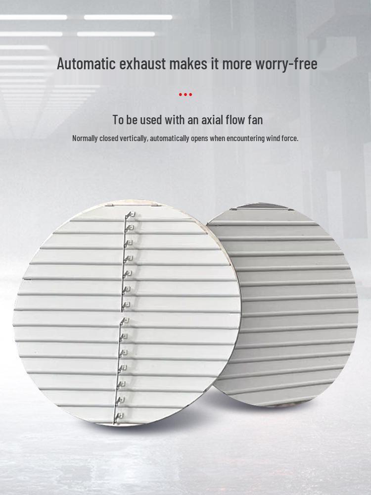 Round Aluminum Alloy Self-Closing Air Vent Louver Fan for Indoor Exhaust Systems