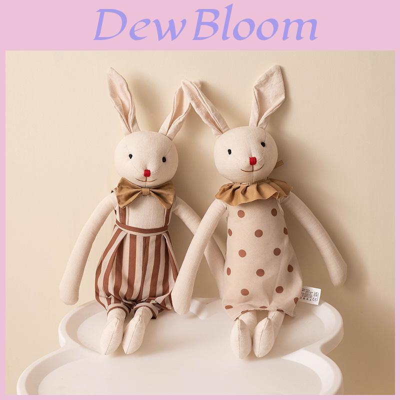 Peluche coniglio con vestiti rimovibili per bambini, regalo e comfort in tessuto morbido
