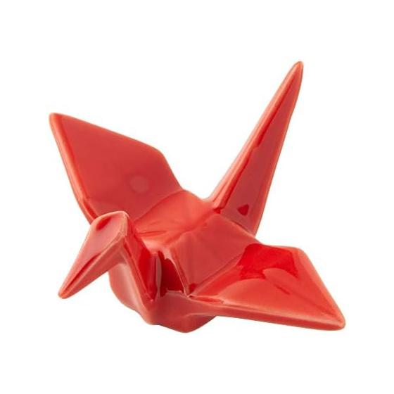TAMAKI Chopstick Rest, Folded Crane, Red, 5x6x3.1cm, Made in Japan, T-753361