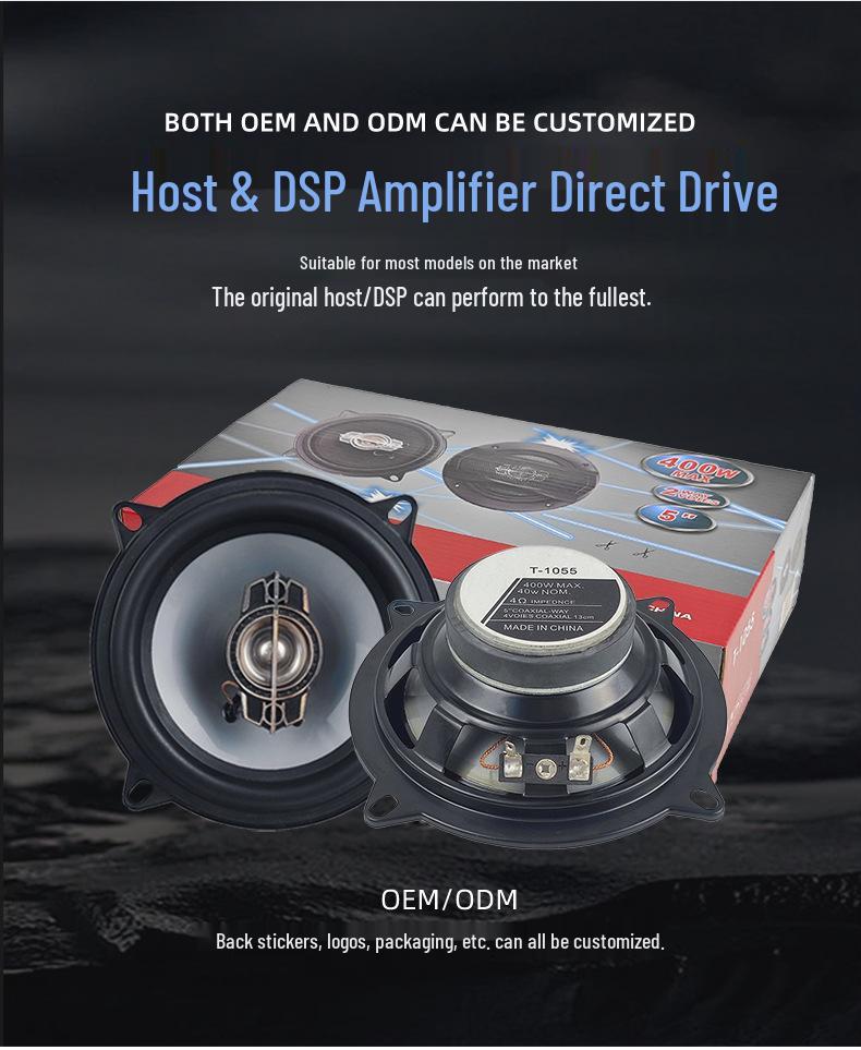 Full-Range Coaxial Car Audio Speaker Set with Tweeter and Subwoofer