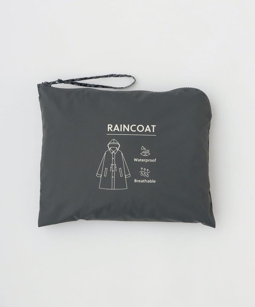 Afternoon Tea Living Stand Collar Charcoal Gray Raincoat/Poncho JK16, Raincoat,