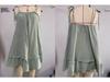 European and American Summer Spaghetti Strap Sleeveless Ruffle Knee-Length Dress