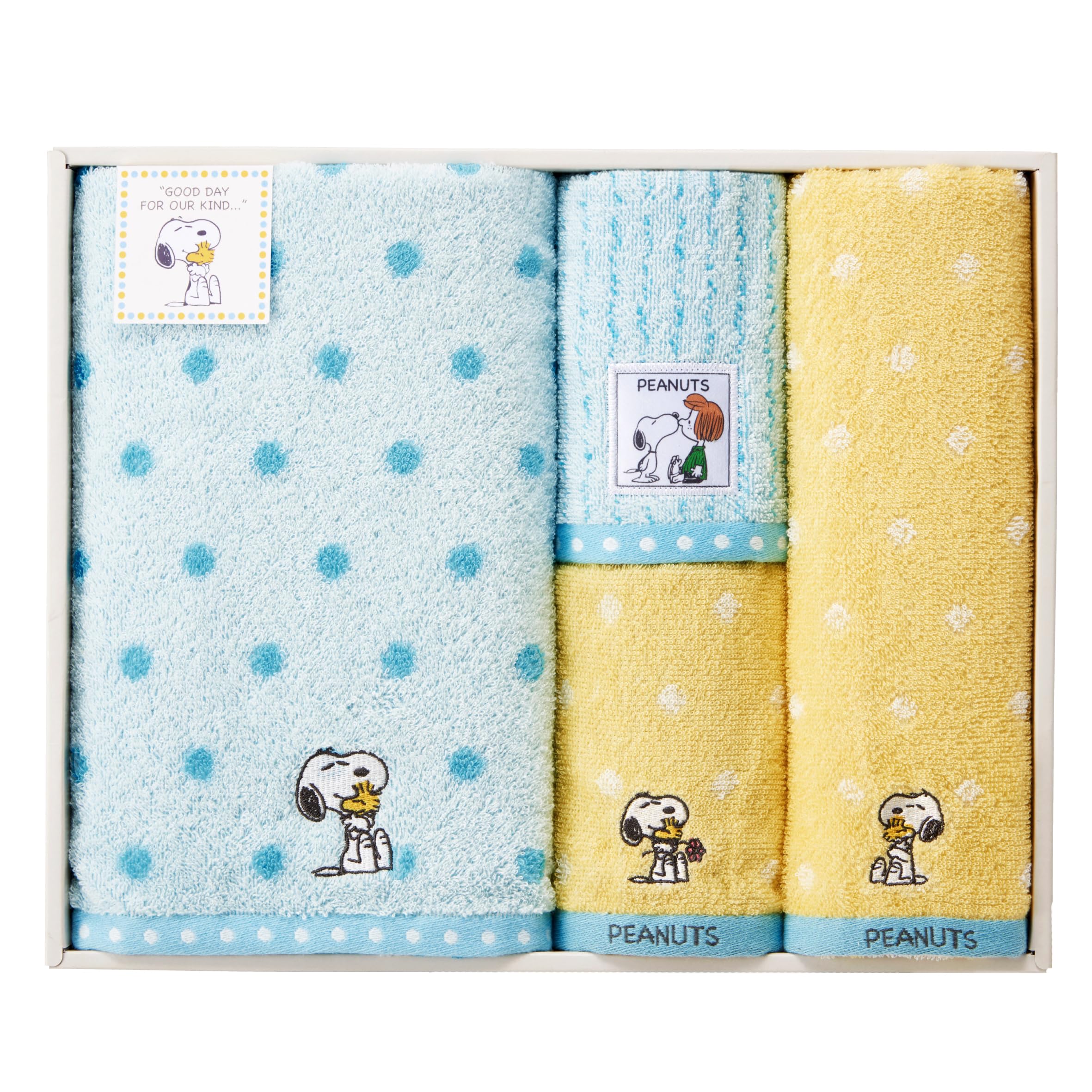 Набор полотенец Nishikawa Snoopy Подарочный 34x70см Стирка Объятие Поцелуй Подарок Подарок на Праздник PEANUTS PN4651 подарок ОБЪЯТИЕ Multi TT84503054