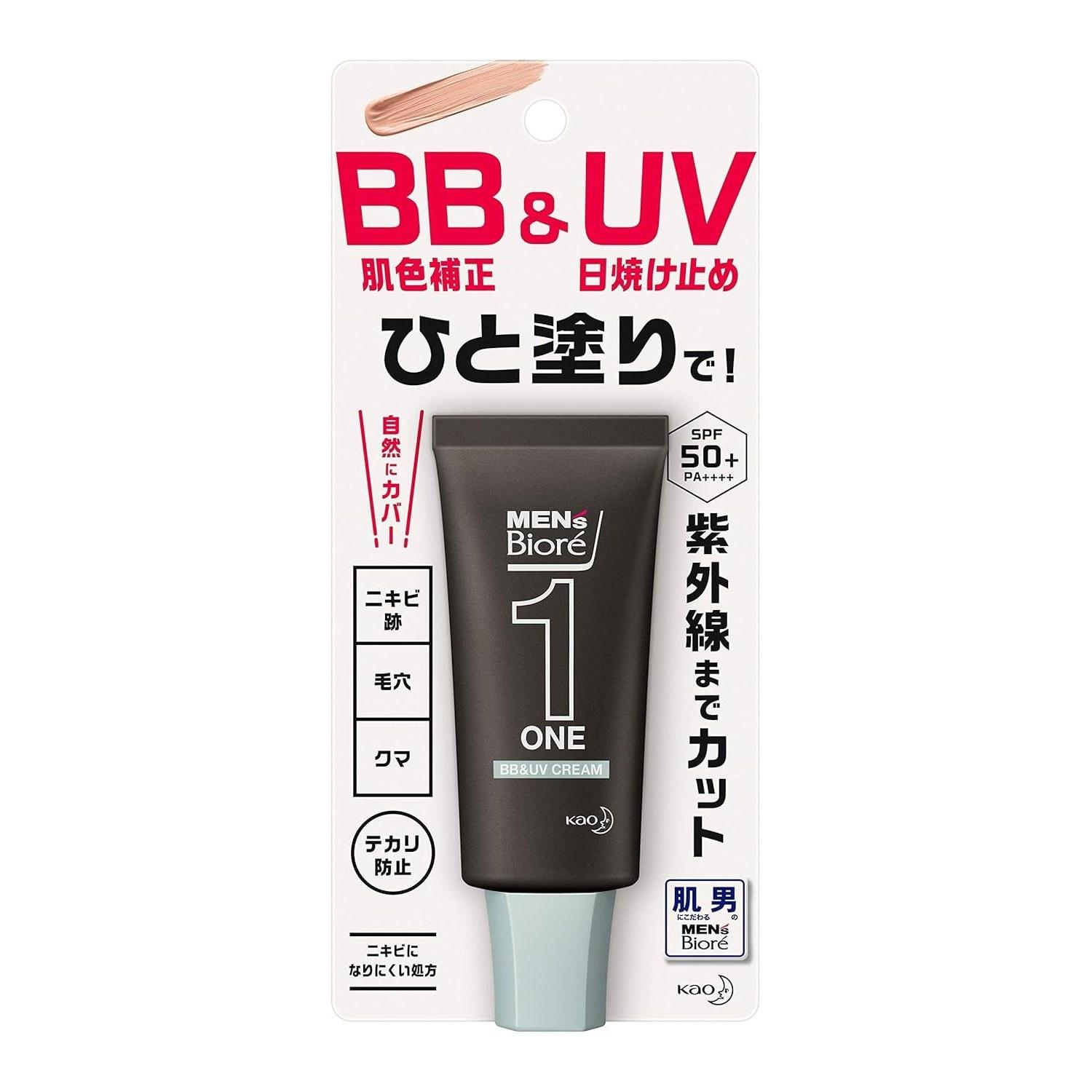 Мужской BB-крем Biore ONE UV SPF50+/PA++++ 30 г Бежевый