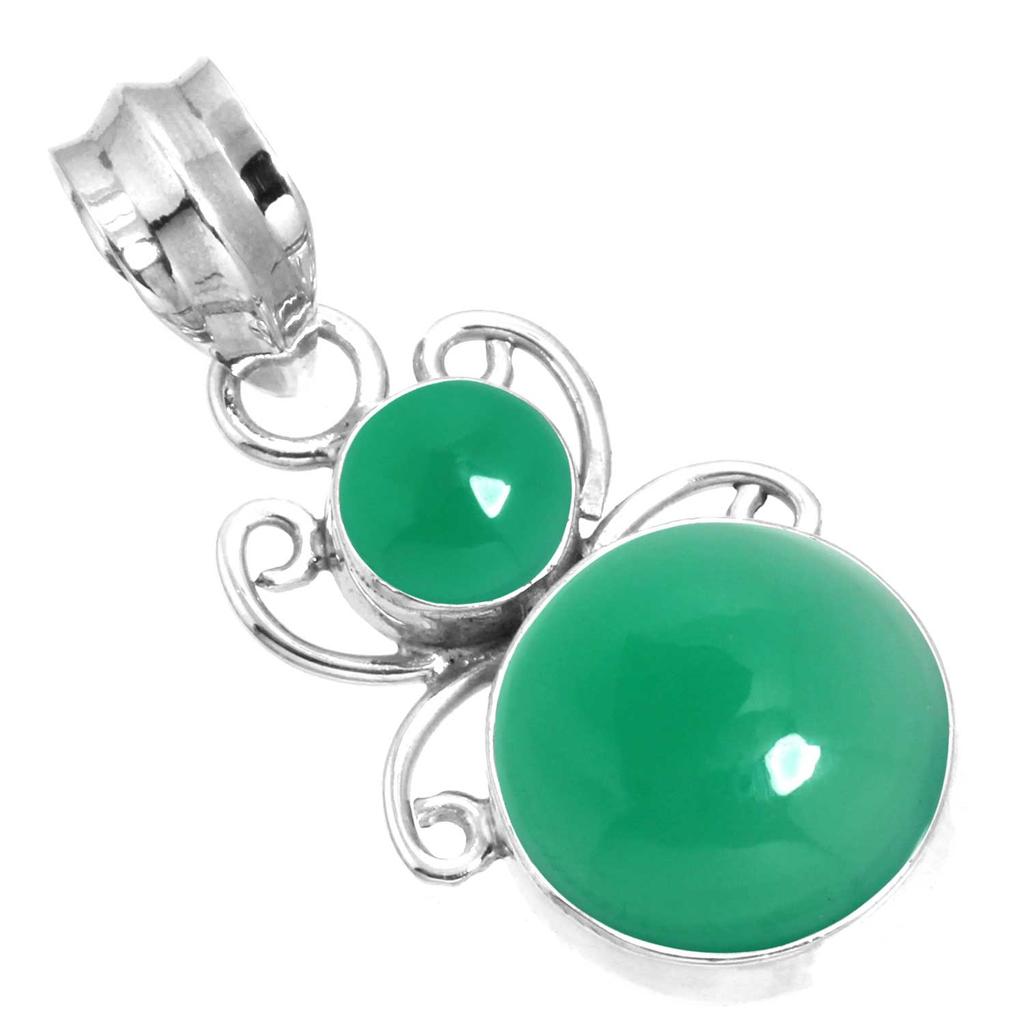 925 Sterling Silver Pendant Women Gemstone Handmade Jewelry New Year Gift Amber Amethyst Black Onyx Carnelian Garnet Quartz Green Onyx Gold Stone