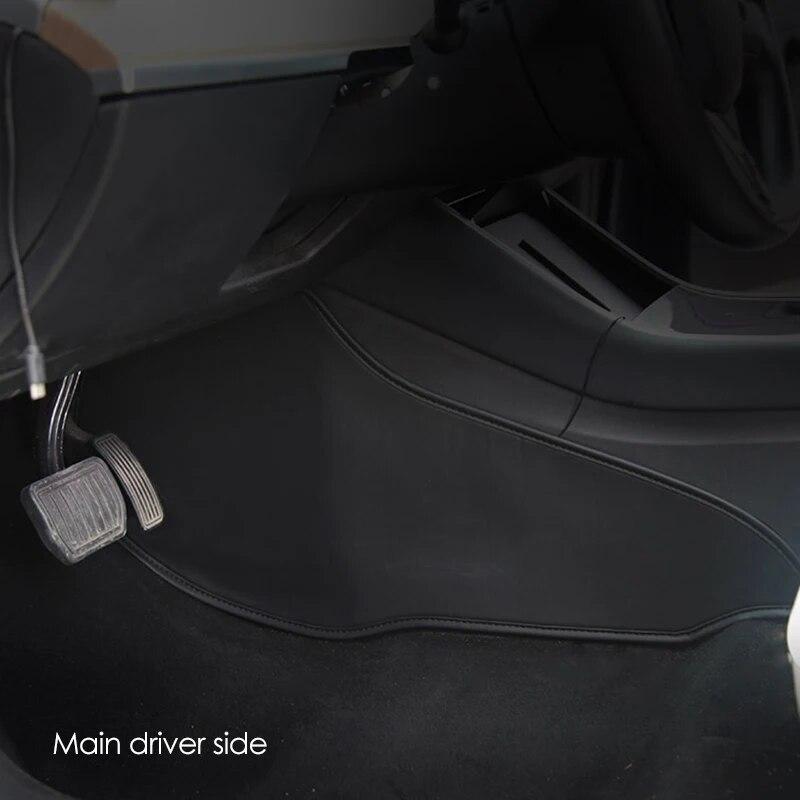 Futhope Car Central Control Side Defense Kick Pad For Tesla Model 3 -23 Protective Foot Interior Accessories Decoration Trim