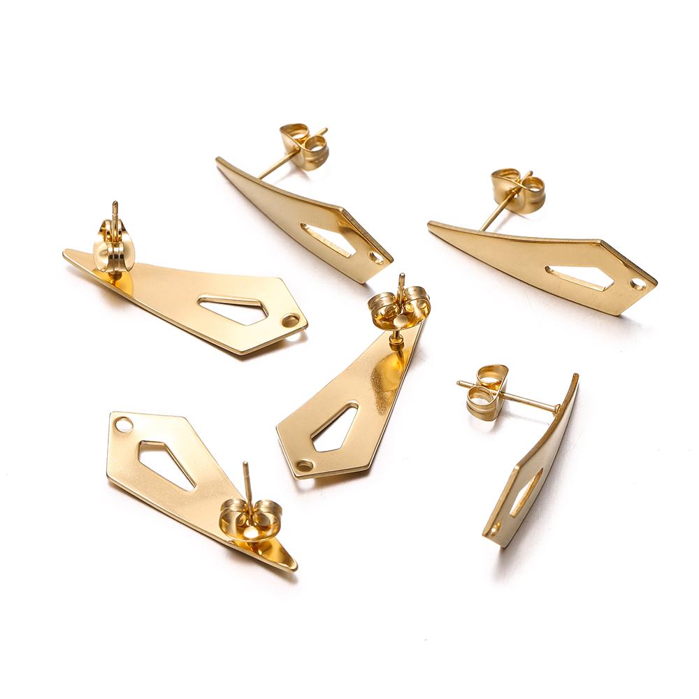 10 Stück/Los Mehrere Stile Edelstahl Stecker Ohrring Basis Runde Blätter Basis für Ohrringe DIY Schmuckherstellung Zubehör