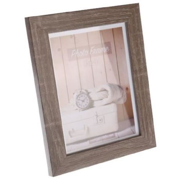 Cadre photo - Zep - Nelson - Bois brun - Vintage - 20 x 20 cm