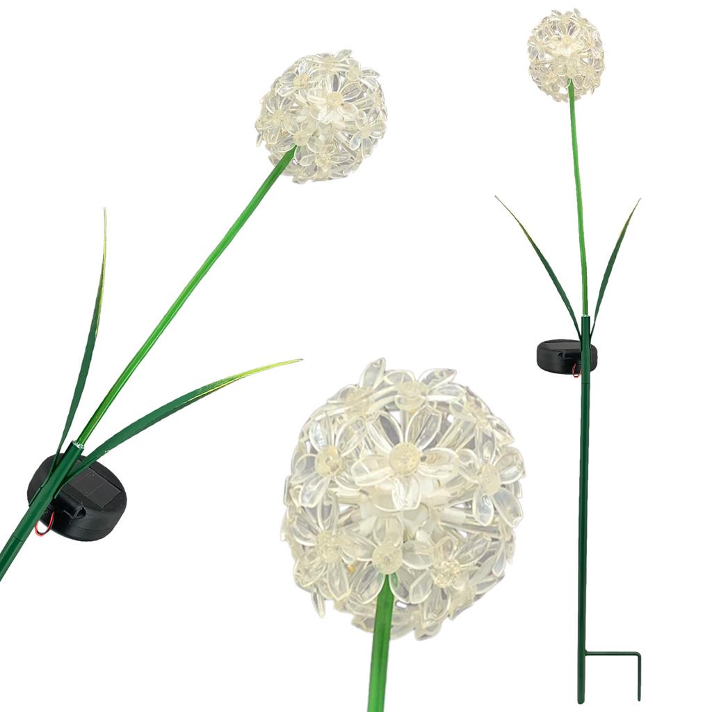 Ozdobny Kwiat Led Na Patyku Biały H70 Cm
