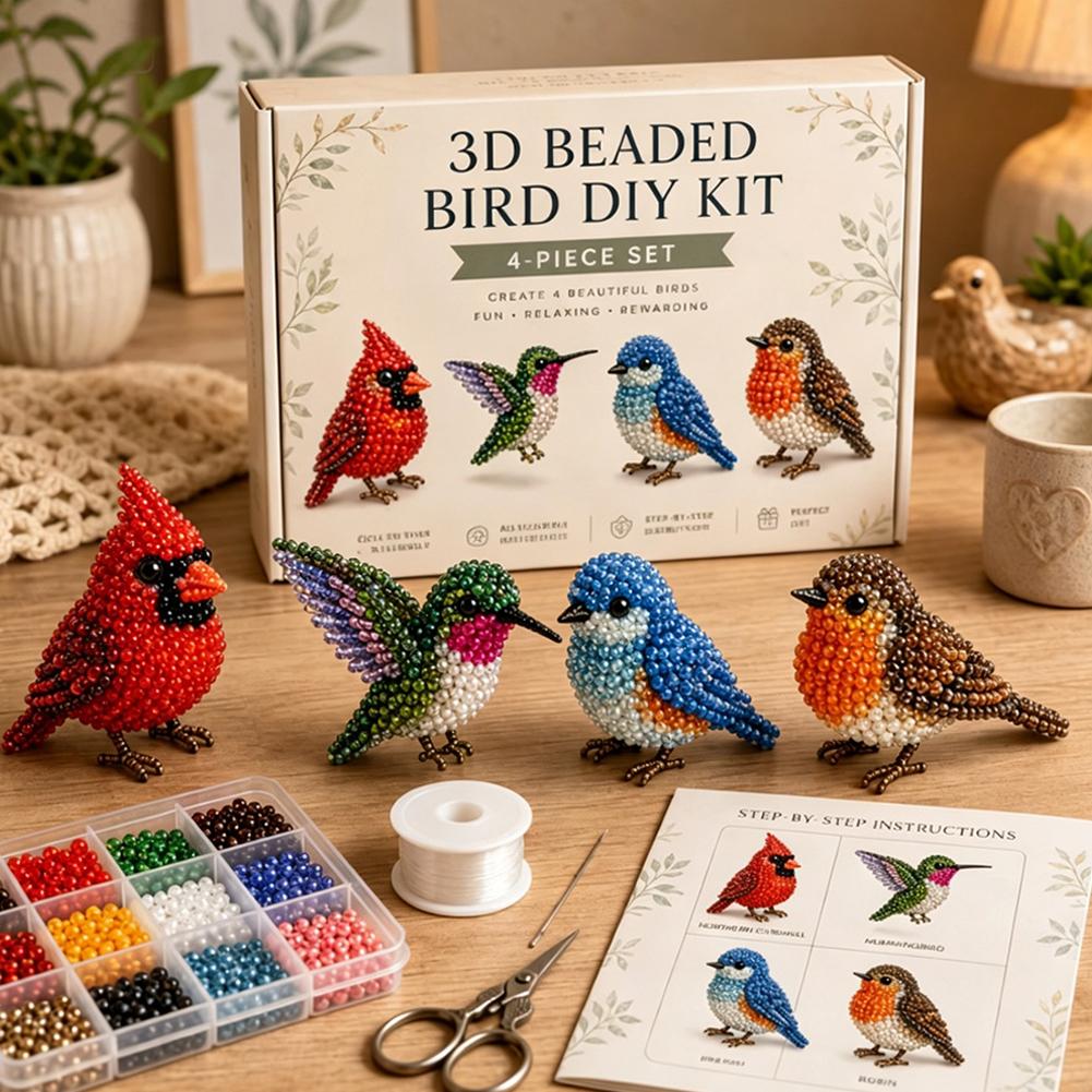 Kit Creativo Animale con Perline 3D Fai da Te Set Creativo con Perline Animali Carini Set Artistico con Perline Fatto a Mano per Adulti Adolescenti Decorazione per la Casa