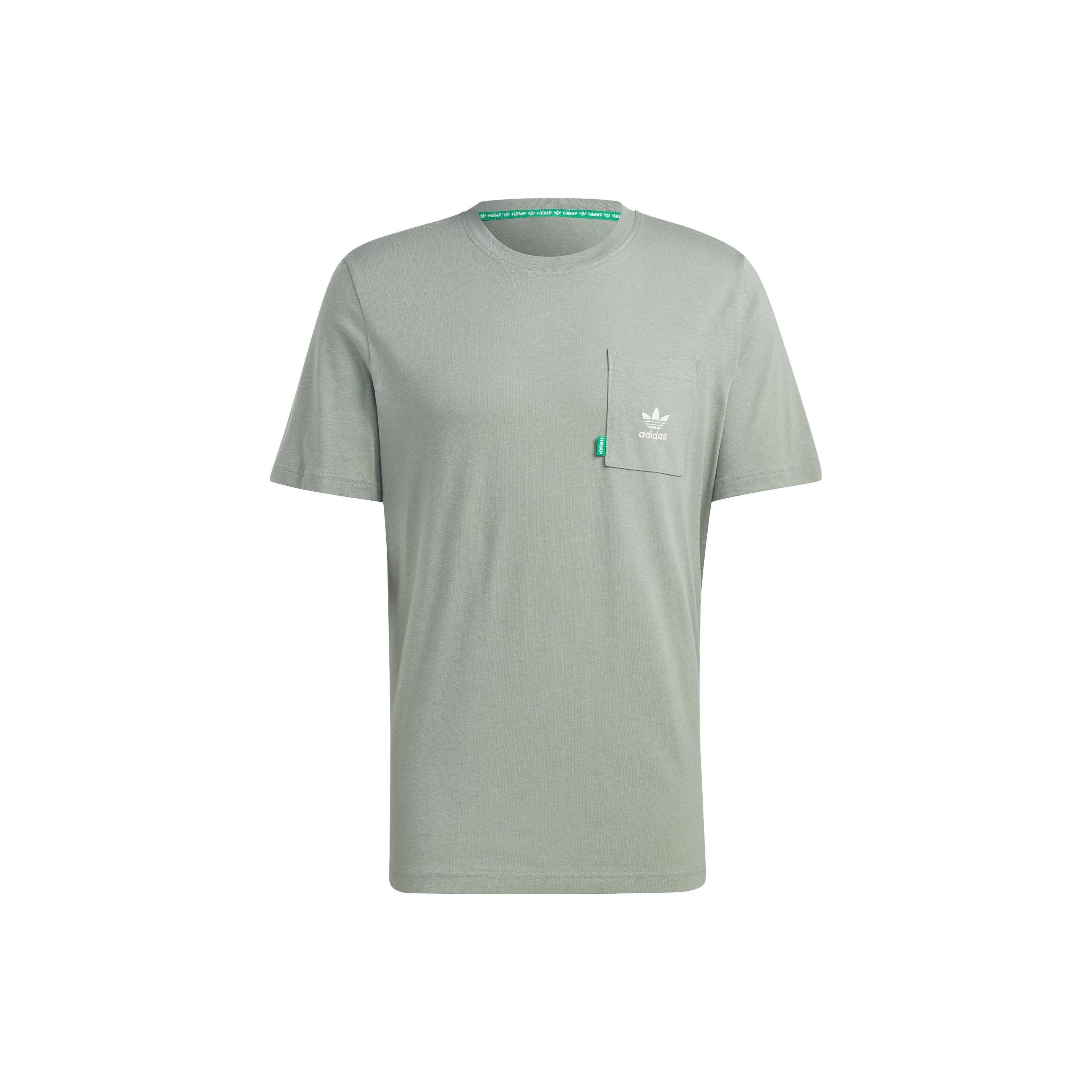 adidas originals Essentials+ Made With Hemp T-shirt  Silver Green  Men s HR2955 L