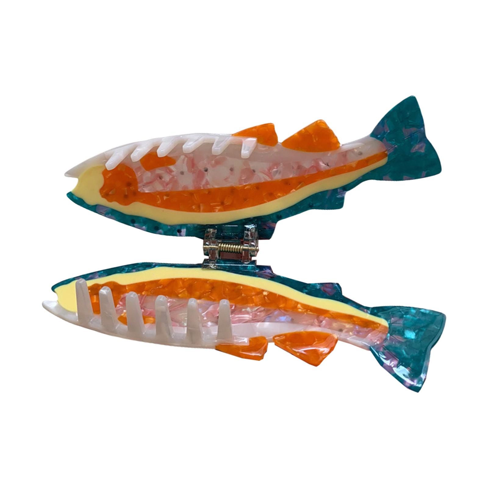 

Красочные заколки-коготь для волос в виде рыбок из ацетата для женщин с прочным захватом и реалистичным дизайном для повседневного ношения по случаю