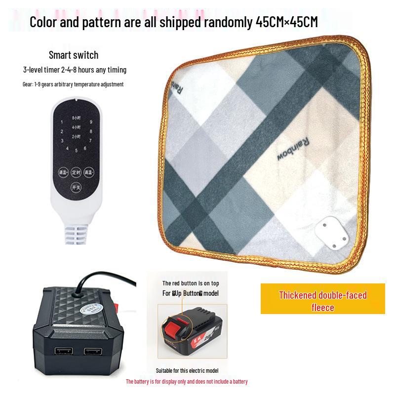 Portable Electric Mattress for Outdoor and Car Use - Thickened Seat Cushion with Lithium Battery, Ideal for Camping, Fishing, and Office.