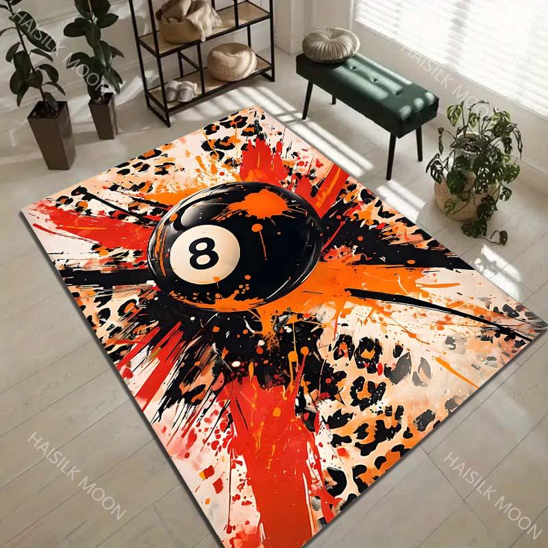 1PC Billiards Ink Splash Art Carpet for Living Room Bedroom Sofa Home Decor Rus Non-slip Floor Mat Luxury Gift Multiple Sizes