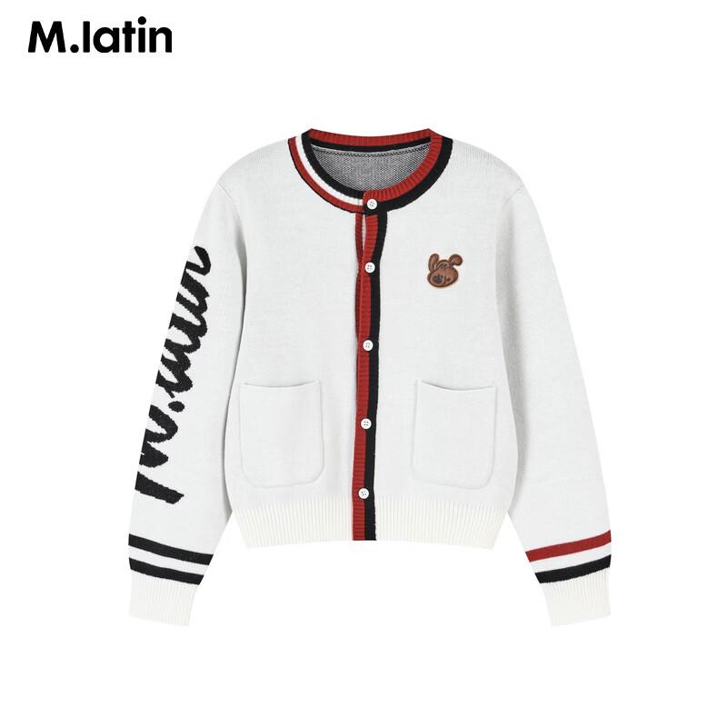 M.Latin Girls' Magic Beast Retro Baseball Knit Cardigan
