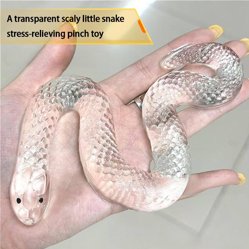 Transparent Scales Small Snake Decompression Pinch Stall Trick Pinch Joint Toy Trendy Play Vipe B8N2