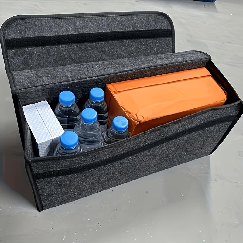 Large Car Trunk Storage Bag- Foldable Felt Cloth Storage Bag for Car Trunk Tools & Groceries Organizer, Space Saving Vehicle Interior Box