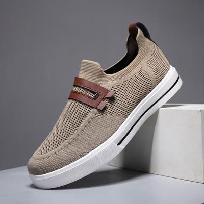 Mesh Shoes Men's Summer Knitted Breathable Mesh Casual Shoes Soft Soled Sports Casual Board Shoes Sneakers Men Loafers