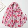 Winter Spain Thin Viscose Scarves Women Glitter Petal Floral Shawls And Wraps Pashmina Stole Bufandas Muslim Sjaal 180*90Cm