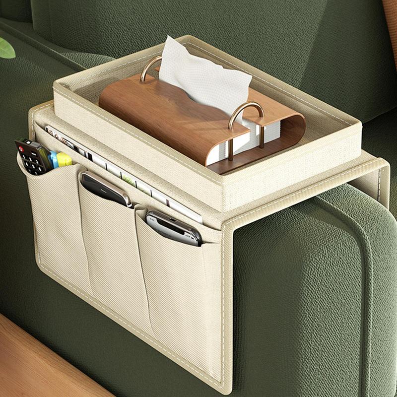 Sofa Armlehnen Organizer Perfekte Couch Armlehnen Tablett Große Größe Palette Sessel Mit 5 Taschen Für Aufbewahrung stilvoll und langlebig