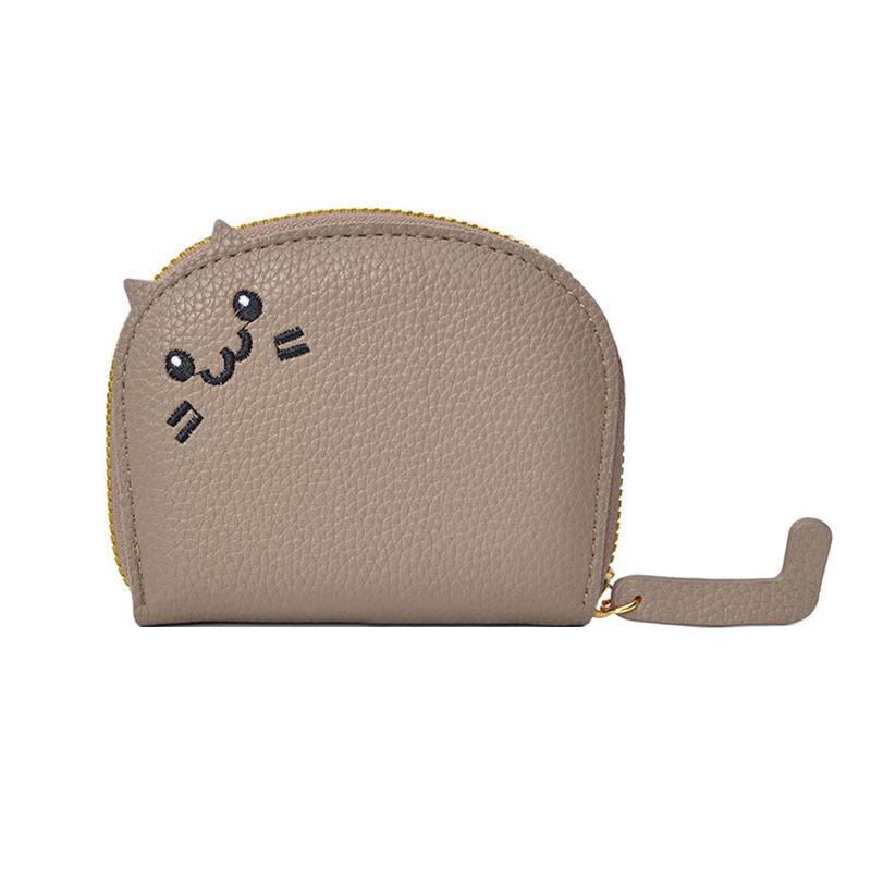 Cartoon Cat Card Holder Wallet For Women Girls Pu Leather Bank Credit Card Coin Purse Portable Mini Zipper Coin Purse Gifts