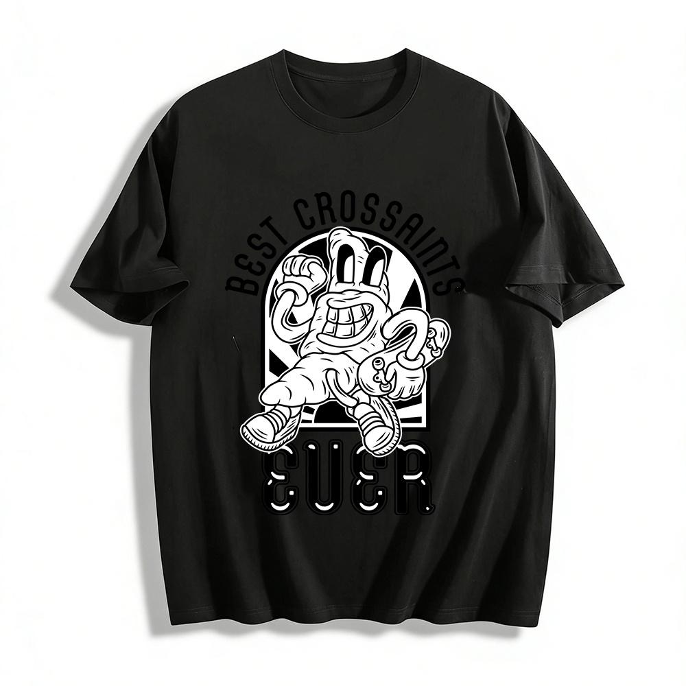 

Retro Croissant Skate Graphic Tee Unisex Casual Streetwear Pure cotton T-shirt XXS